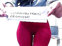 Cameltoe säärised punane claudiahotpants